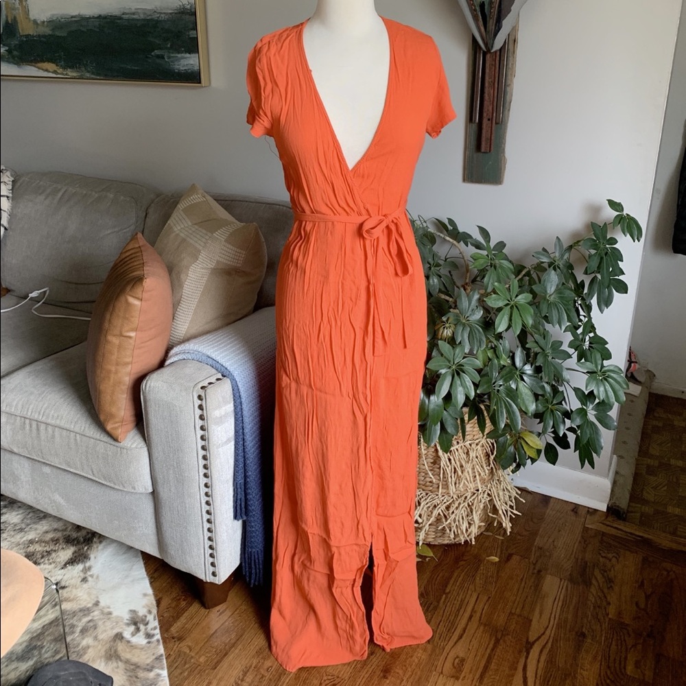Short Sleeve Wrap Dress